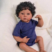 Lifelike 19" Reborn Baby Dolls Full Vinyl Body Real Life Baby Boy Handmade Gifts