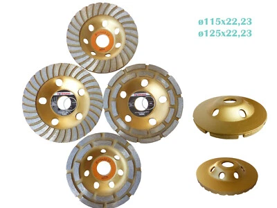 Schleifteller Diamant Schleiftopf Topfscheibe 115-125 mm 22,23Turbo doppelreihig