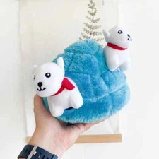 ZippyPaws Polar Bear Igloo Holiday Burrow Dog Toys
