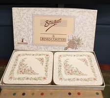 Vintage Allander Coasters x 6 - House of Fraser - Bouquet