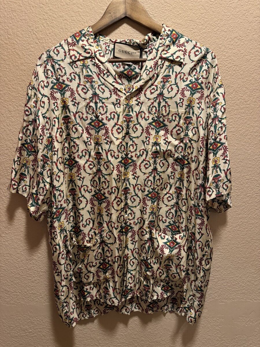 New Gucci 100 Anniversary Limited Edition Logo Silk Casual New Gucci 100 Anniversary Limited Edition Logo Silk Casual