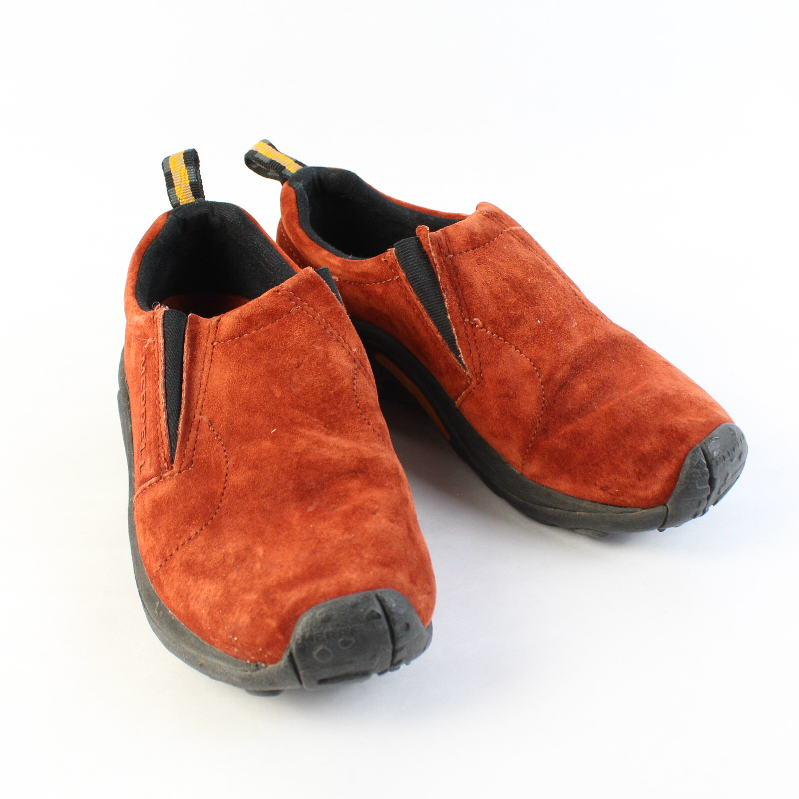 Merrell Amber Nero Giungla In Pelle Scarpe Tondo In Gomma Numero 8