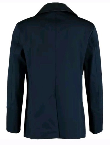 Hackett Mayfair Stormsystem Double Breasted Peacoat Navy Size Large RRP £600 - Picture 2 of 12