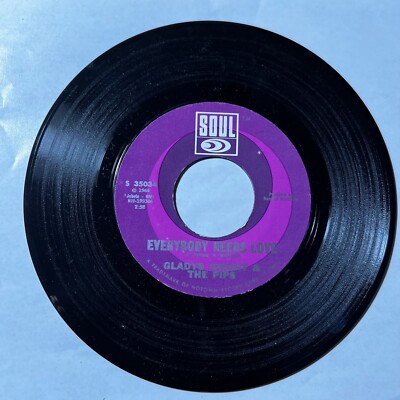 RARE 45 RPM: Everybody Needs Love / Stepping Closer To Heart, Gladys Knight (FH)