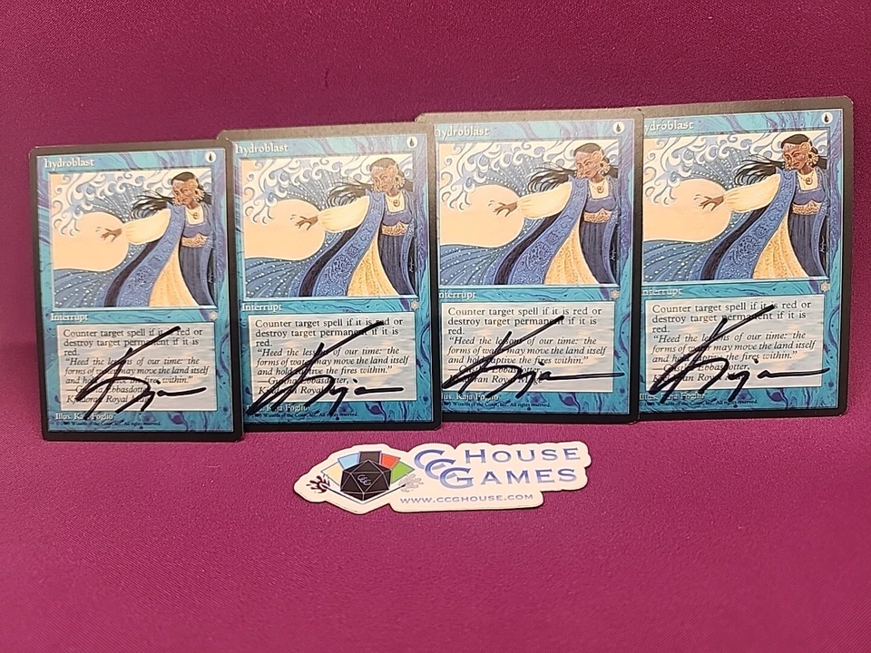 Hydroblast Ice Age Signed Kaja Foglio x1 (4 Avail) Vintage Rare MTG *CCGHouse* - Image 3 of 4