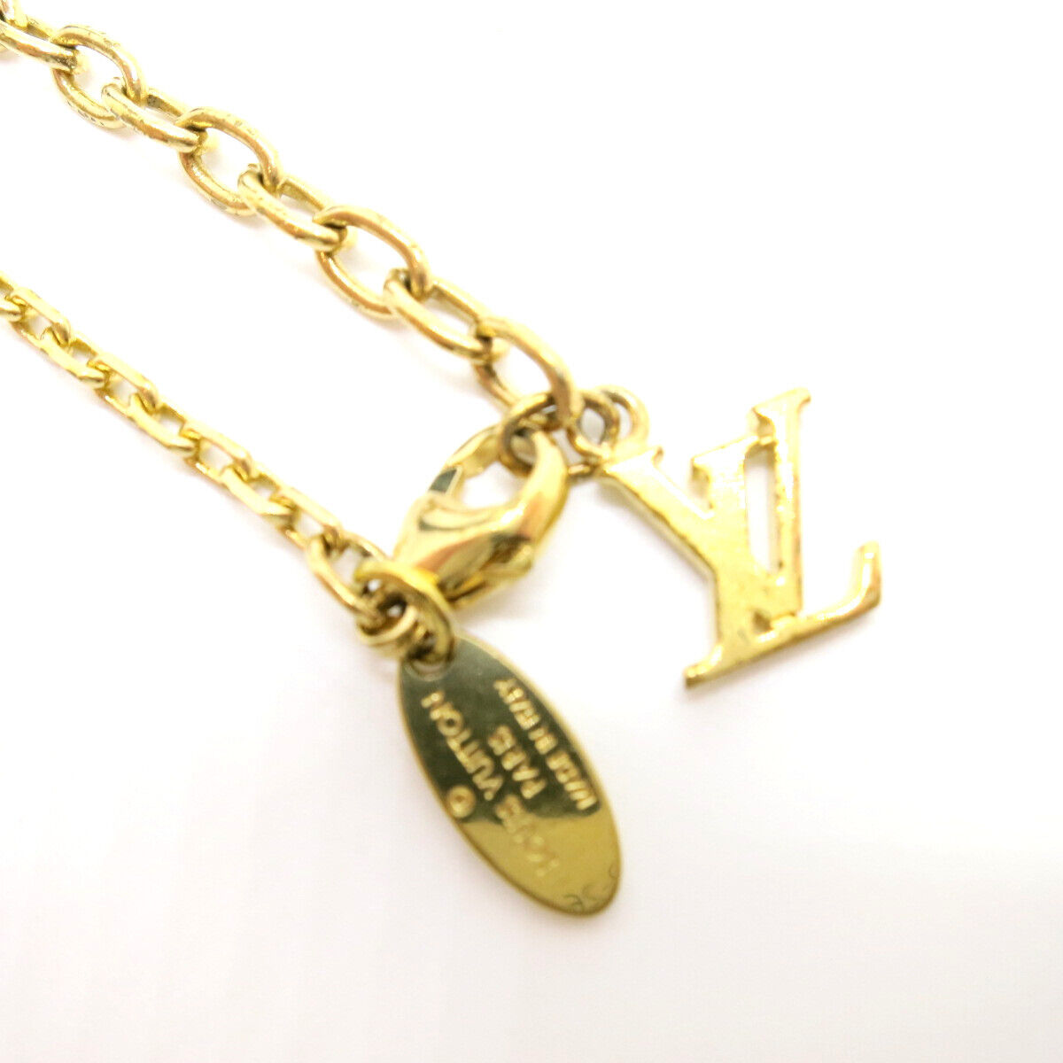 Authentic LOUIS VUITTON Collier Gamble Necklace M65096 Gold Authentic LOUIS VUITTON Collier Gamble Necklace M65096 Gold