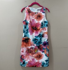 Eliza J Women 2 Sheath Dress Jewels Watercolor Floral Printed Feminine