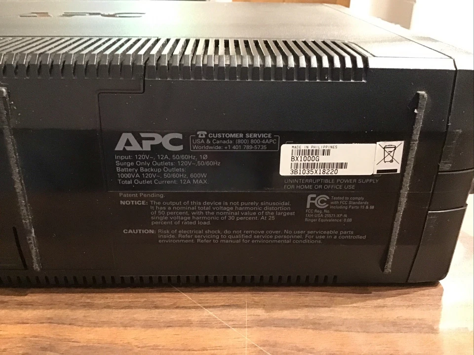 APC Battery Back-UPS XS 1000 UPS 1000VA Power Supply - TESTED - NEW BATTERY - Image 4 of 4