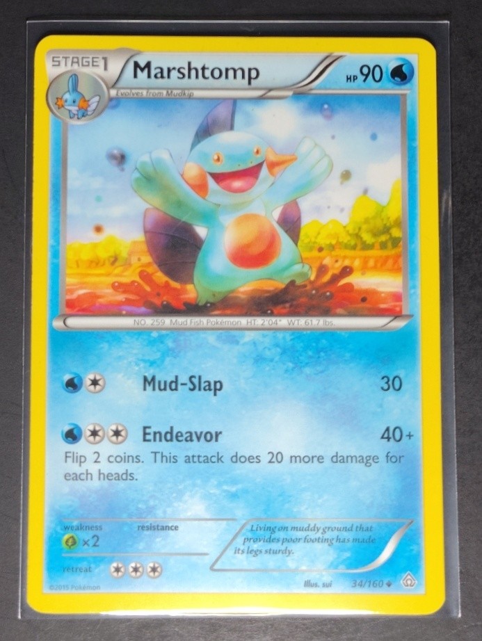 2015 Pokemon XY Primal Clash Marshtomp #34/160