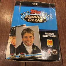 1991 Topps Stadium Club Premium  NHL Hockey Hobby Box With 36 Sealed Packs 