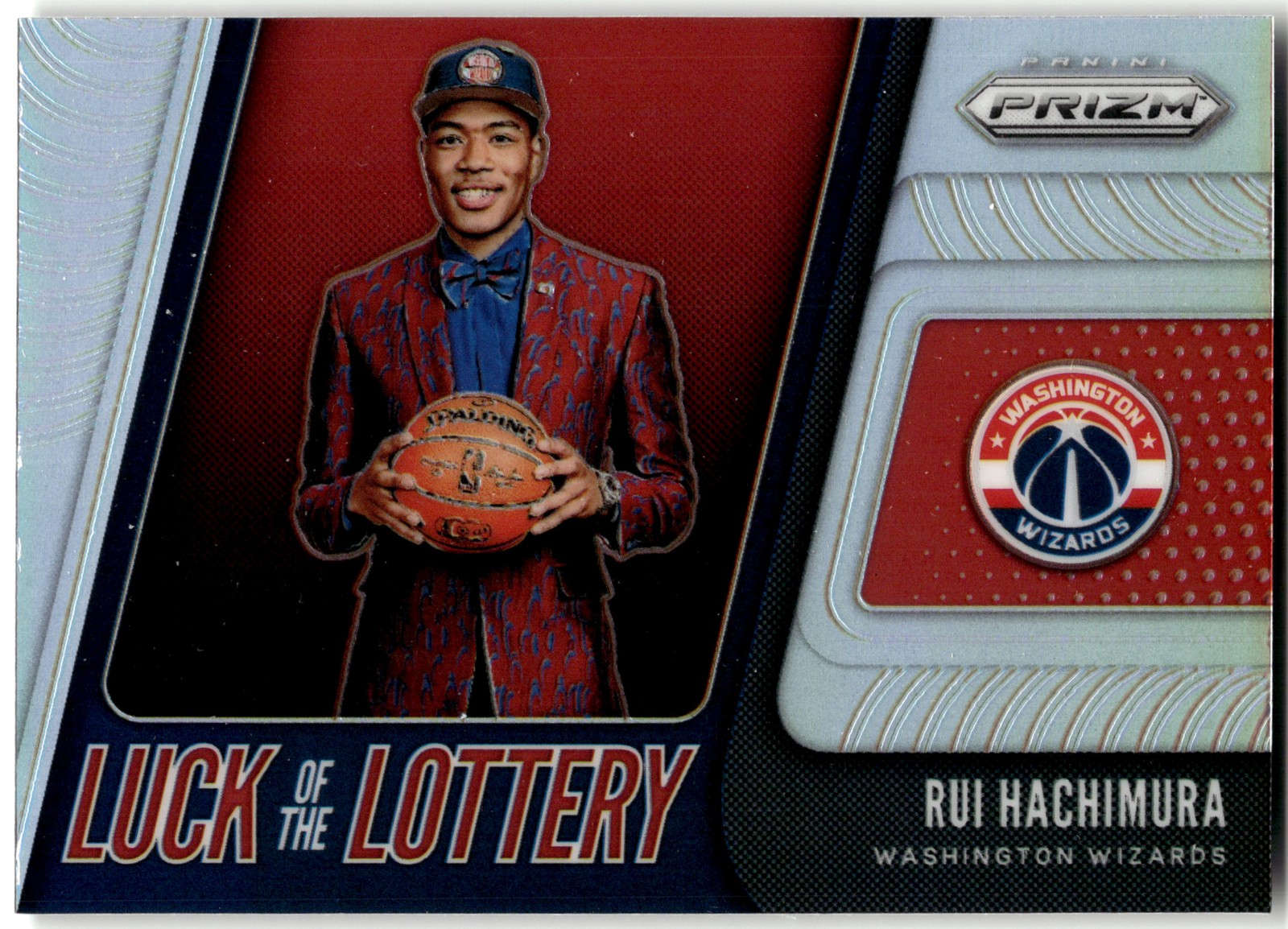 2019-20 Panini Prizm #9 Rui Hachimura Luck of the Lottery Silver