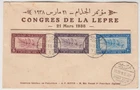 EGYPT 1938 *CONFRES DE LA LEPRE* official illust FDC with PORT SAID TRAFFIC cds