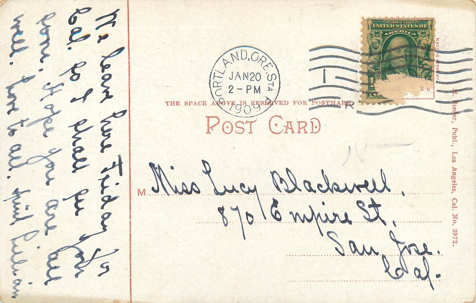 Carte Postale Vintage Columbia Oregon 1911 - Bateau De Pêche Au Saumon Sur La Rivière - États-Unis