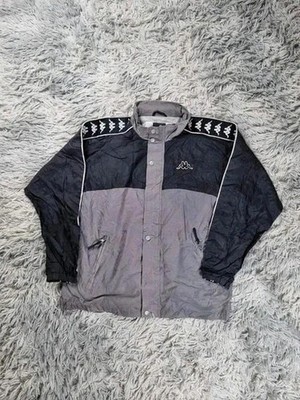 Windbreaker Jacke Windbreaker Kappa schwarz-grau Vintage