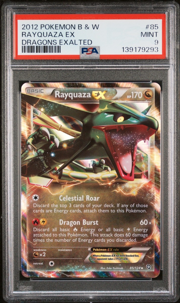 2012 Pokemon Black & White Dragons Exalted #85 Rayquaza Ex PSA 9