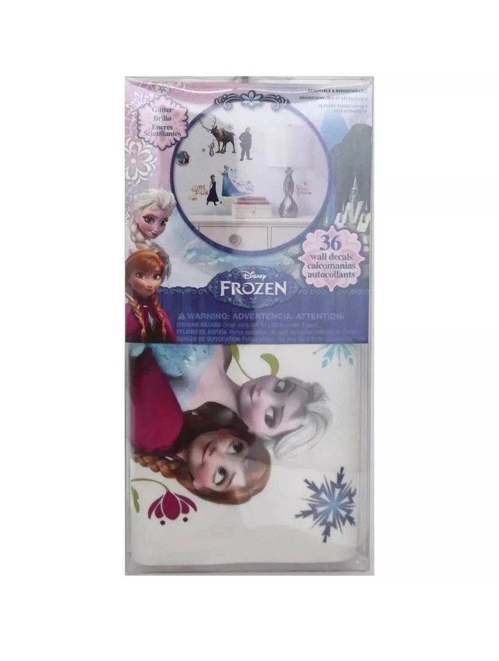 Calcomanías de pared RoomMates Frozen Peel and Glitter Stick, 36 unidades RMK2361SCS Foto 3 de 4
