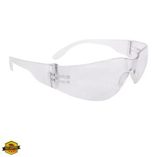 Clear Safety Glasses, Scratch-Resistant, Wraparound, One Size