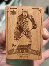 2023-24 Upper Deck Engrained Carved in Time Eric Lindros #CT-3 Flyers Insert