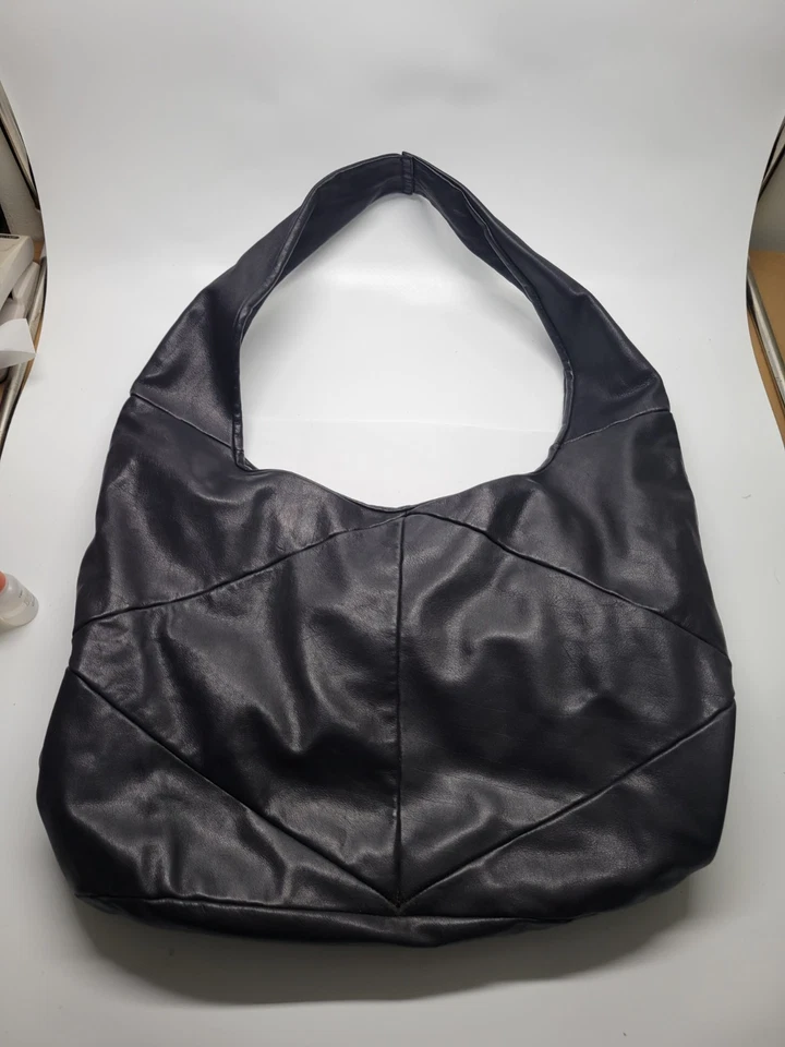 Giorgio Armani Le Collezioni черный кожаный негабаритный Hobo наплечная сумка большой - Изображение 2 из 4