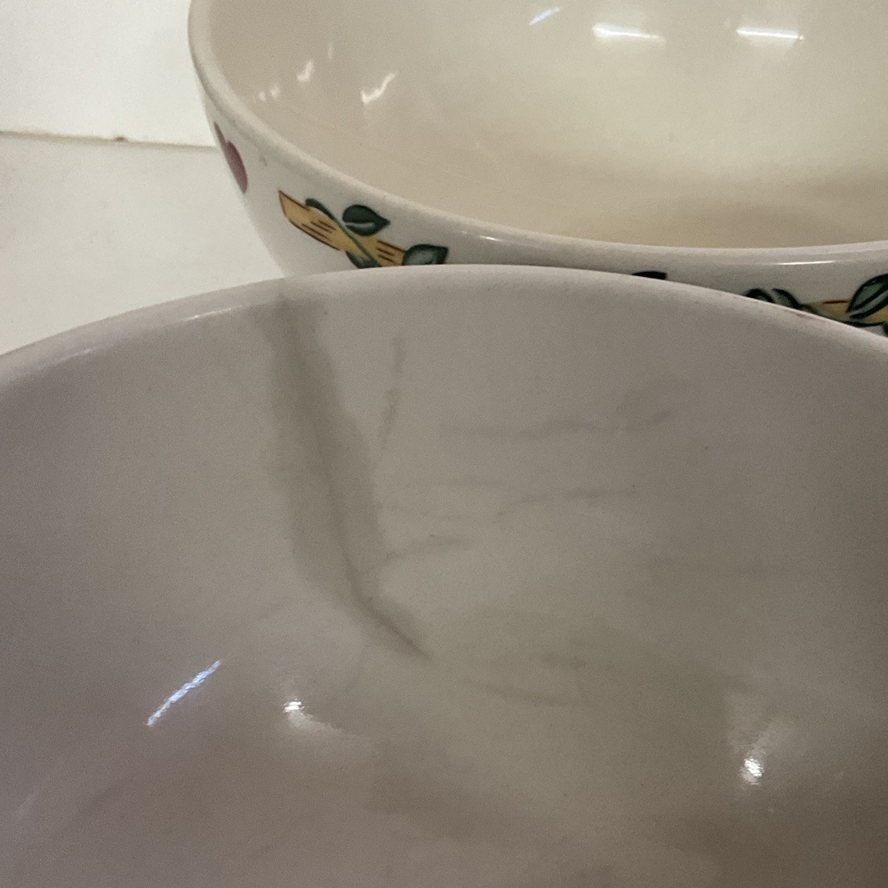 Set of 6 Thomson Pottery Casuals Birdhouse Hearts 6 " Cereal Soup Bowls Beige