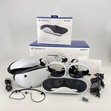 Sony Playstation VR 2 VR Headset w/ Controllers/Dock/Headphones - Excellent