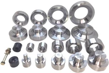  Dimple Dies Set 10 Pieces 1/2" 3/4" 1" 1 1/4" 1 1/2" 1 3/4" 2" 2 1/2" 3" Dzus 