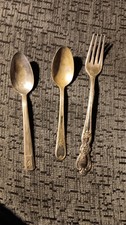 real silver silverware set vintage