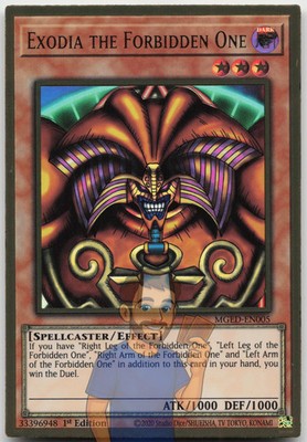 Exodia die Verbotene MGED-DE005 Premium Gold Rare 1. Auflage NM Yugioh