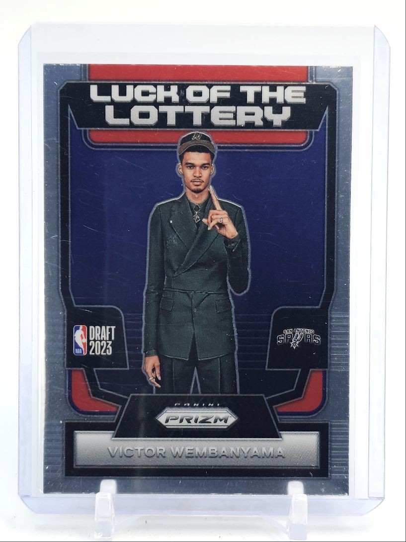 VICTOR WEMBANYAMA 2023-24 PANINI PRIZM ROOKIE LUCK OF THE LOTTERY RC Q2754