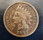 Indian Head Penny, 1897, Very Fine, US Coin