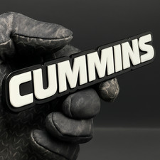 Cummins Emblem  3d Acrylic Fender Or Tailgate Badge For Car