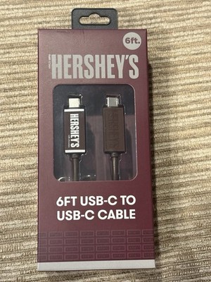 Hershey s 6 ft USB C To USB C Charging Cable Chocolate Novelty Licensed Product