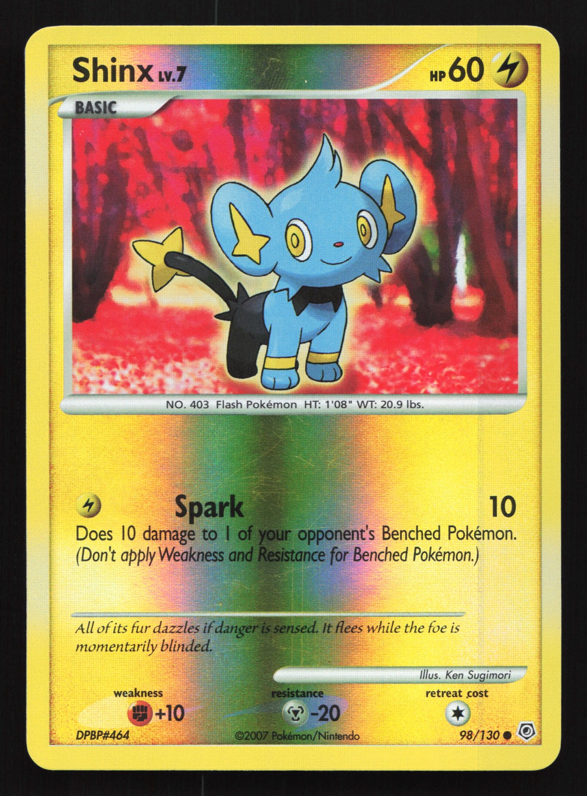 Shinx 98/130 Diamond & Pearl Common Reverse Holo Pokemon Card