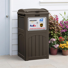 33 Package Delivery Box for Outside Waterproof Resin Garbage Bin with Lid