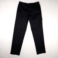 Haggar Premium Khaki Navy blue Flat Front Straight Fit Men's Pants 30x30