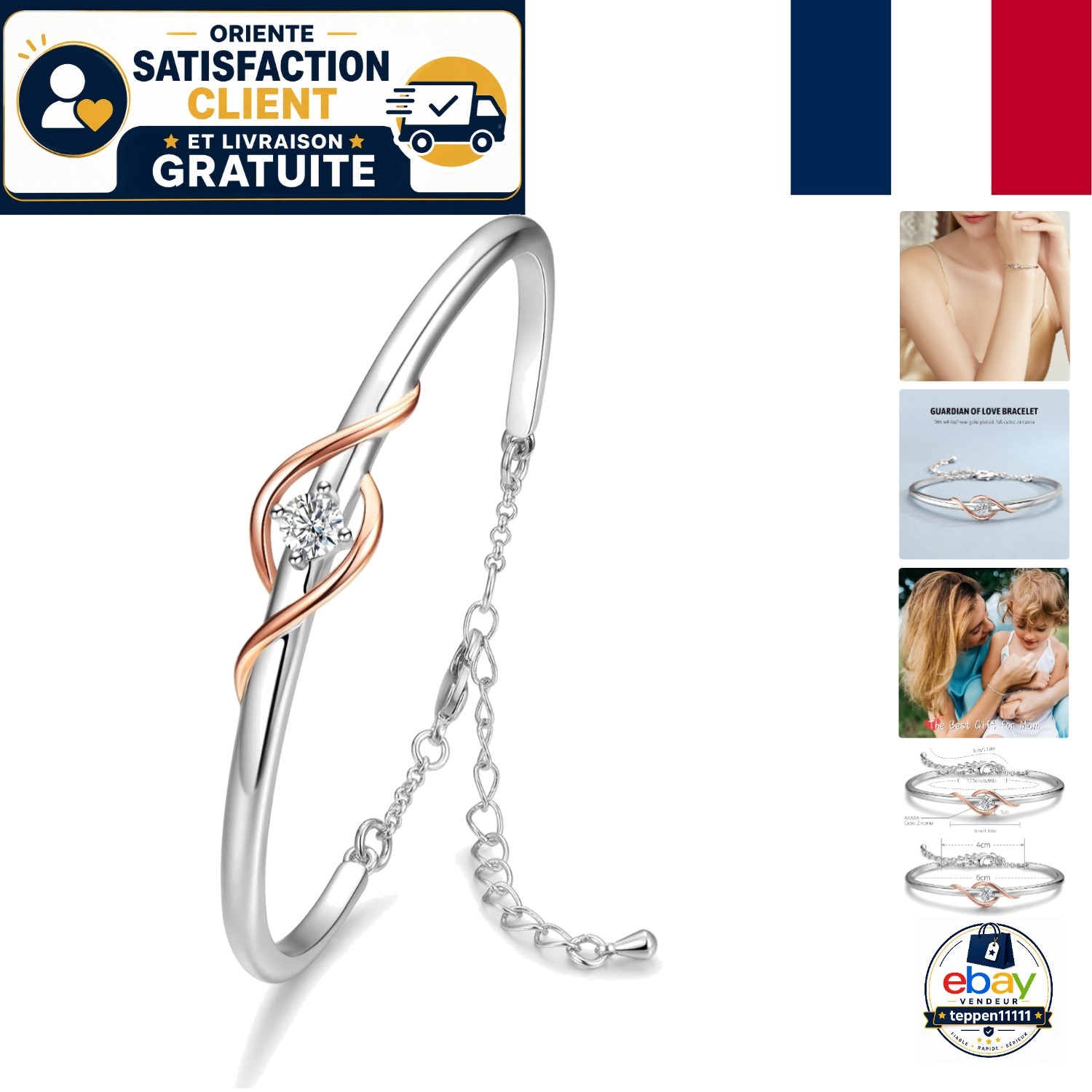 Bracelet en Or 18K Praelinos bijou hypoallergénique de luxe pour femme