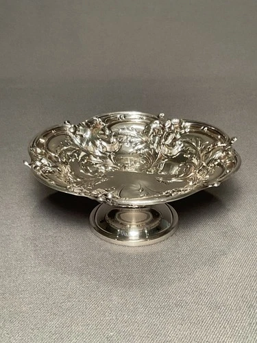 Reed & Barton - Sterling Silver Footed Compote Bowl - Les Six Fleurs - 2 Avail.