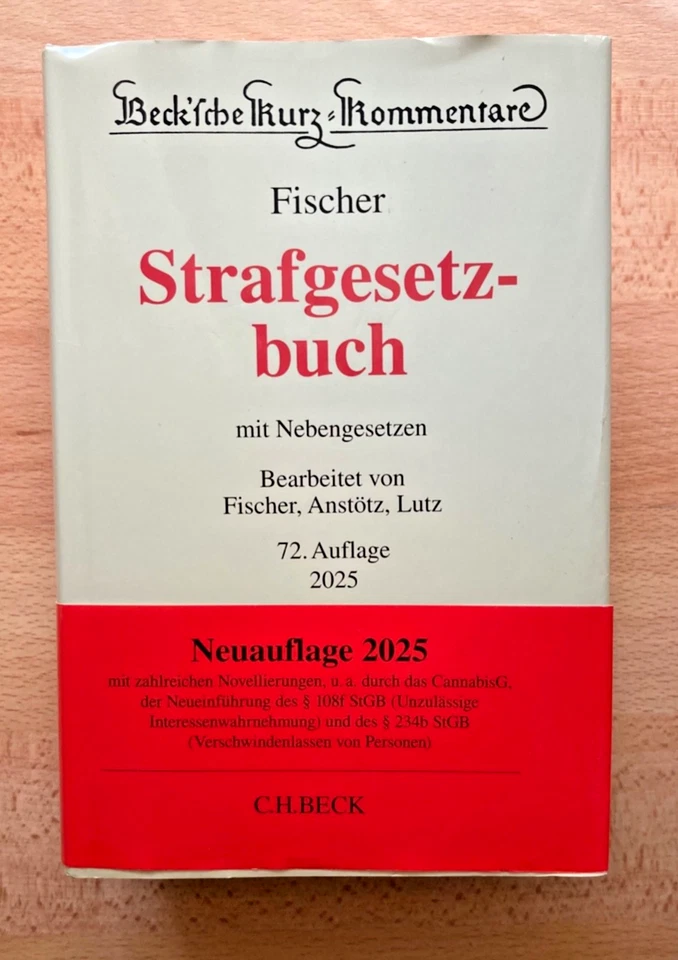 Strafgesetzbuch - StGB - Fischer - 72. Auflage von 2025 - Bild 1 von 3