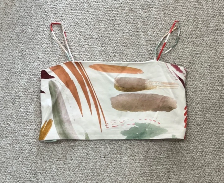 CHIC! Antonio Melani Talla 14 M.G. Conjunto de falda plisada estilo top corto y cintura media Foto 2 de 4