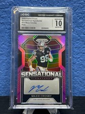 2020 Panini PRIZM RC Maxx Crosby SIG-PINK PRIZM AUTO Raiders CGC 10 AUTO 10 #18