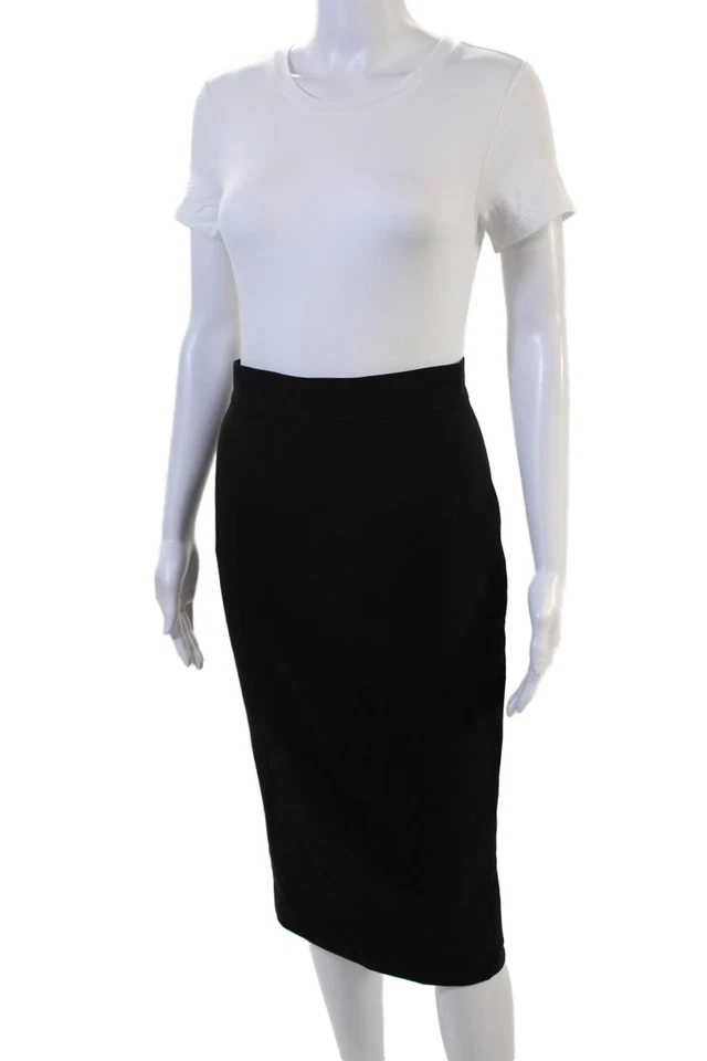 Falda lápiz recta negra midi French Connection para mujer talla 4 Foto 2 de 4