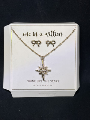 ONE IN A MILLION SHINE LIKE THE STARS 18  NECKLACE SET ON CARD W Earrings Rhines