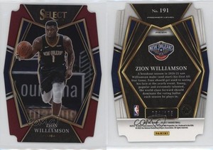 2021 Panini Select Premier Level Maroon Prizm Die-Cut /175 Zion Williamson #191