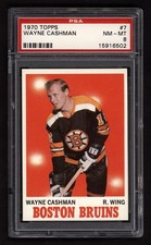 1970 TOPPS #7 WAYNE CASHMAN ROOKIE CARD PSA 8 NEAR MINT-MINT. rookie card picture
