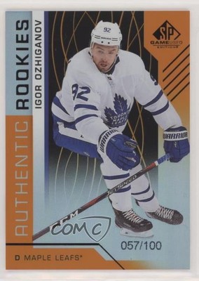 2018 SP Game Used Authentic Rookies Orange Rainbow Igor Ozhiganov Rookie RC 0g67