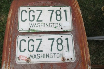 Pair 1965  1966 1967 WASHINGTON STATE LICENSE PLATE PLATES - CGZ 781 -Great #'s