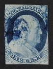 CKStamps: US Stamps Collection Scott#9 1c Franklin Used CV$95