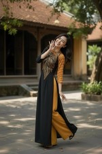 Ao Dai Set - Modern Vietnamese  o D i Dress for Lunar New Year T  t - With Pants