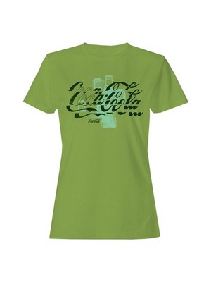 Officially Licensed Coca Cola Classic Coke Bottle Design Women's T-shirt