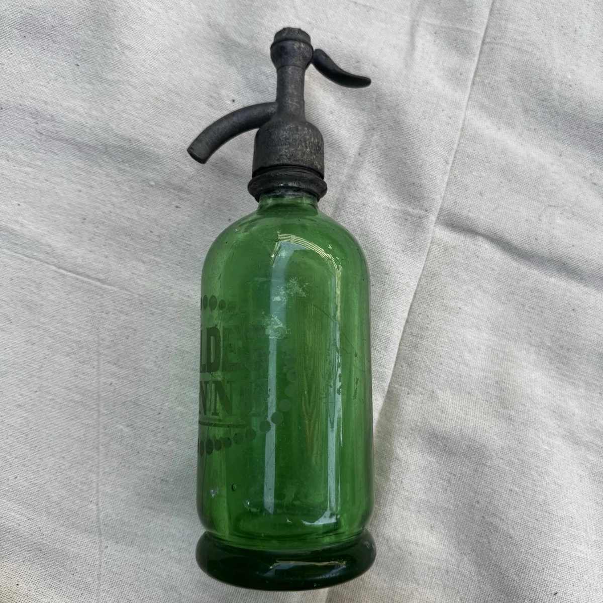 Vintage Seltzer Bottle Green for sale | eBay